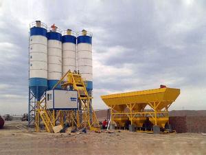  Concrete Batch Plant with Hopper Lift 